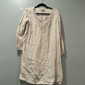 Beautiful tan linen dress made in Italy